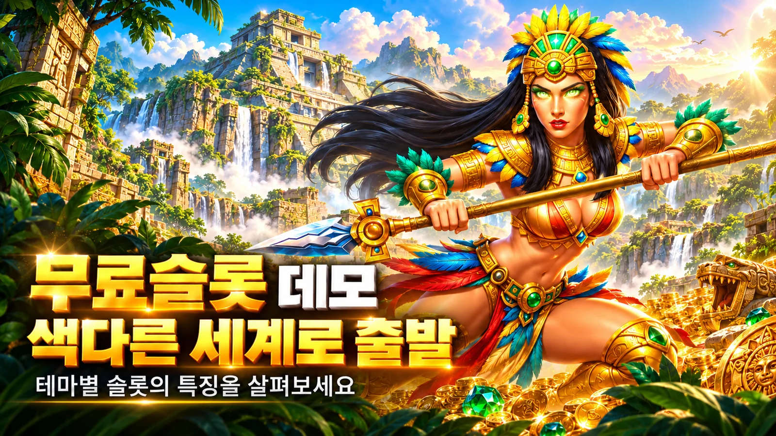 무료슬롯 데모 - 색다른 세계로 출발 (정글 전사 테마)